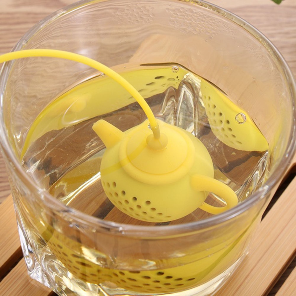 1Pcs Creative Teapot Shape Tea Infuser Strainer Silicone Tea Bag Leaf Filter Diffuser Teaware Teapot Accessory Kitchen Gadget