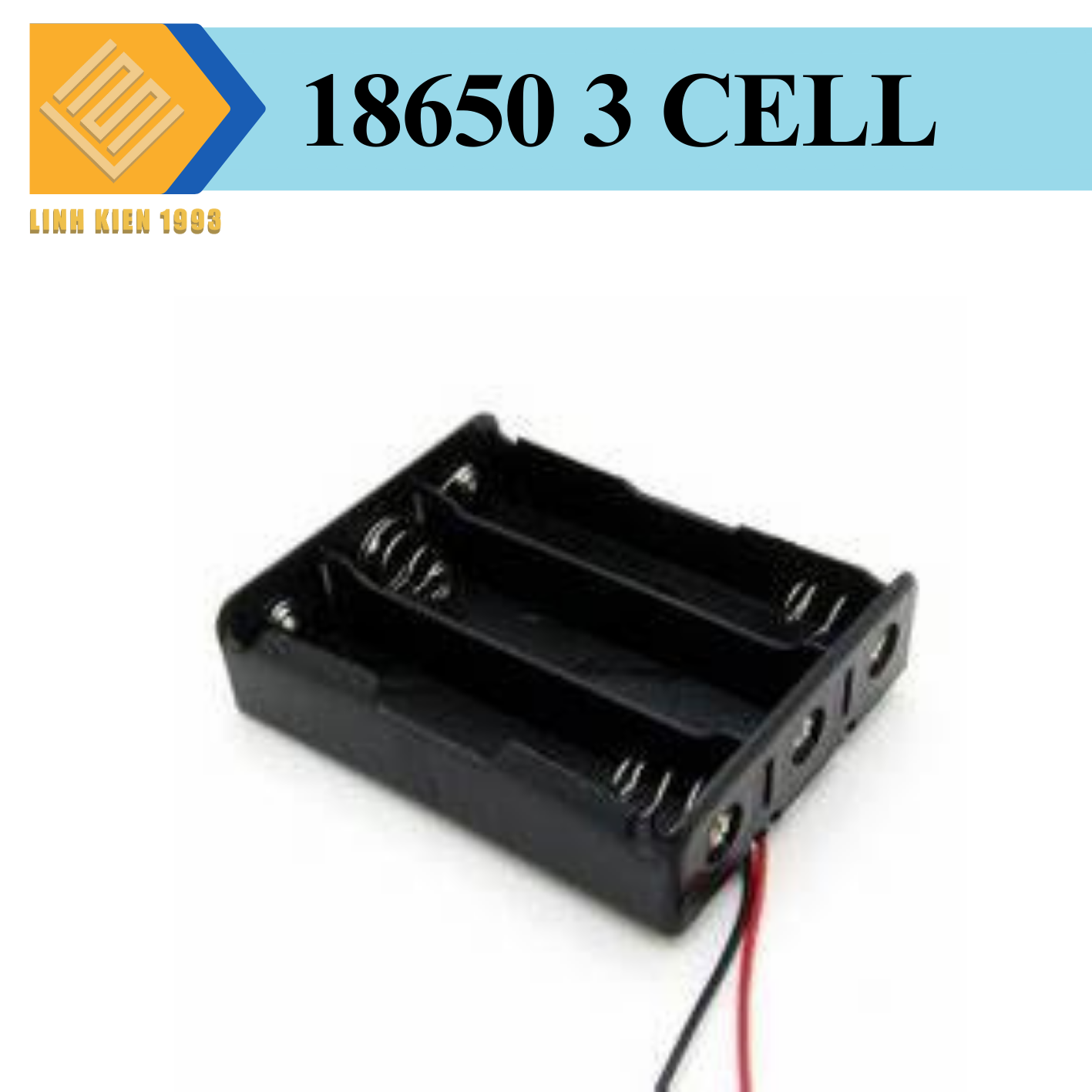 Đế 3 pin 18650 mắt nối tiếp