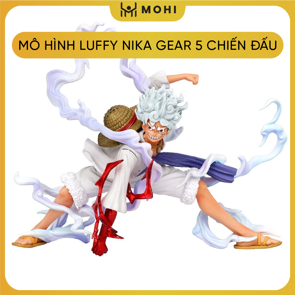 Mô Hình OnePiece Luffy nika gear 5 trạng thái chiến đấu siêu ngầu cao 16cm nặng 320g , Figure OnePiece - Có Hộp Màu