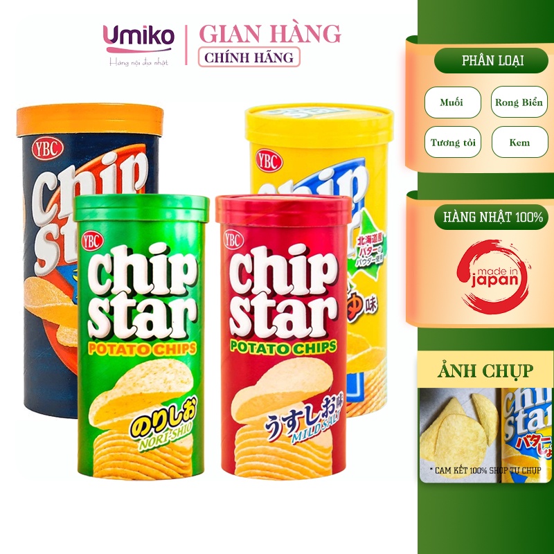 Snack Khoai Tây Chip Star YBC Nhật Bản 09 2023 Giòn Tan - Hộp 50g