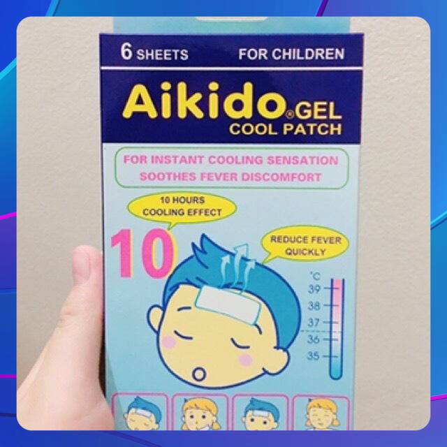 MIẾNG DÁN HẠ SỐT NHANH AIKIDO GEL COOL PATCH (Hộp 6 miếng)