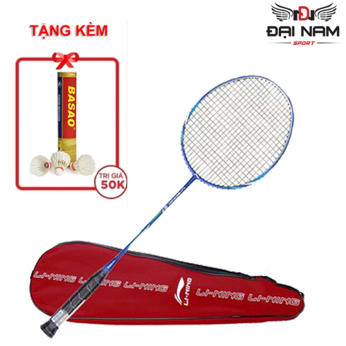 Vợt Cầu Lông Lining Khung Carbon Căng Cước Sẵn (Căng 8kg) + Tặng Kèm Ống Cầu Ba Sao Và Bao Đựng Vợt