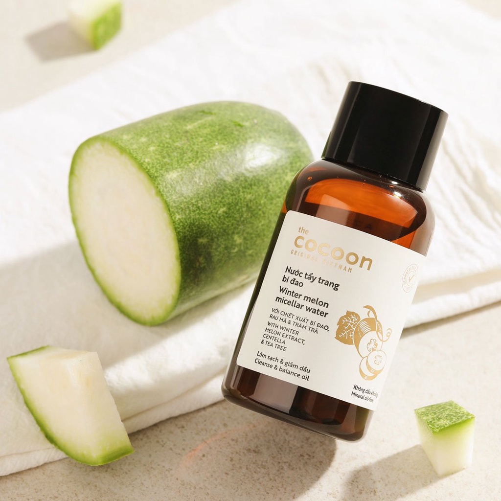 Nước Tẩy Trang Cocoon Chiết Xuất Bí Đao Sạch Mụn Kiểm Soát Dầu Winter Melon Micellar Water
