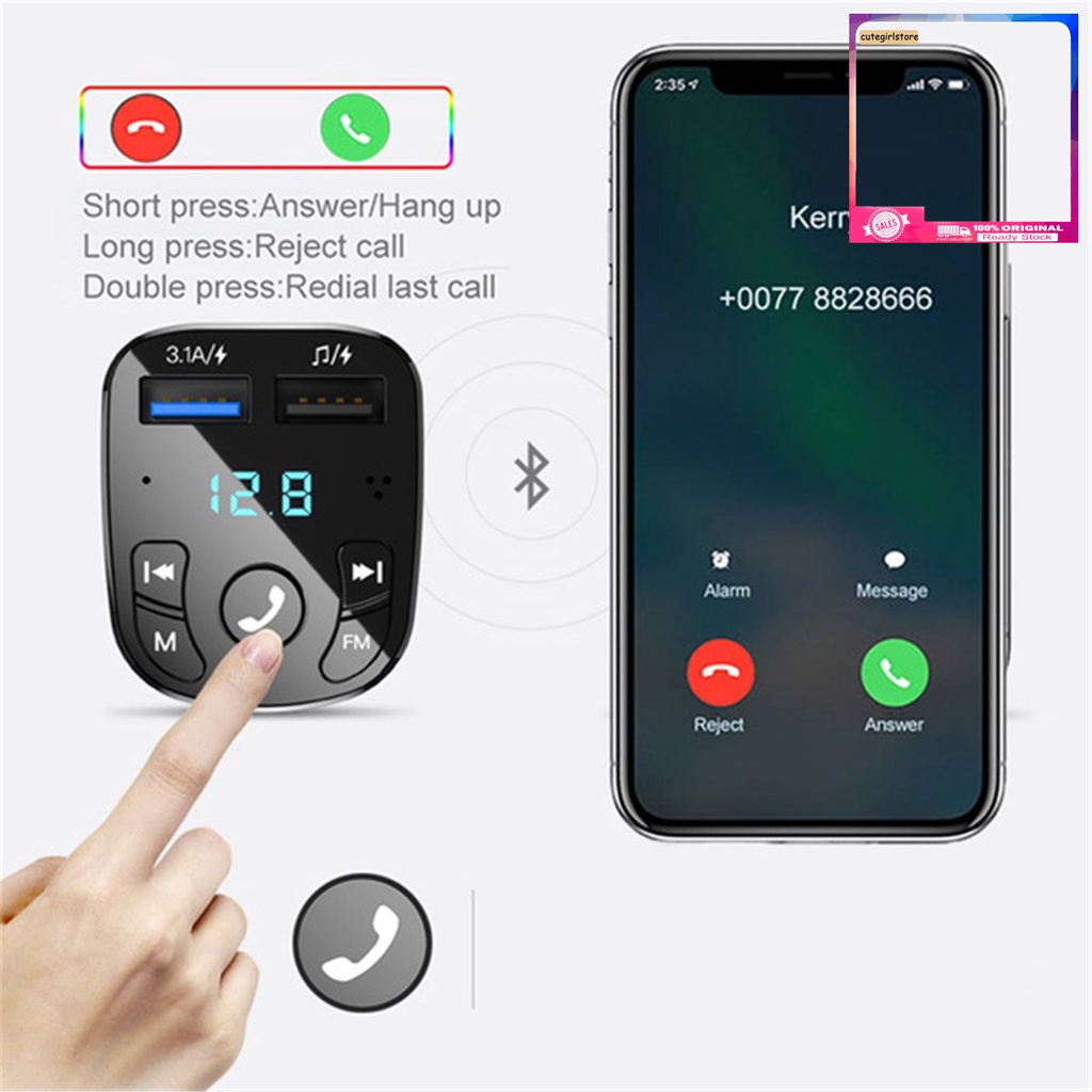 Tẩu xạc FM Bluetooth cho Ô tô