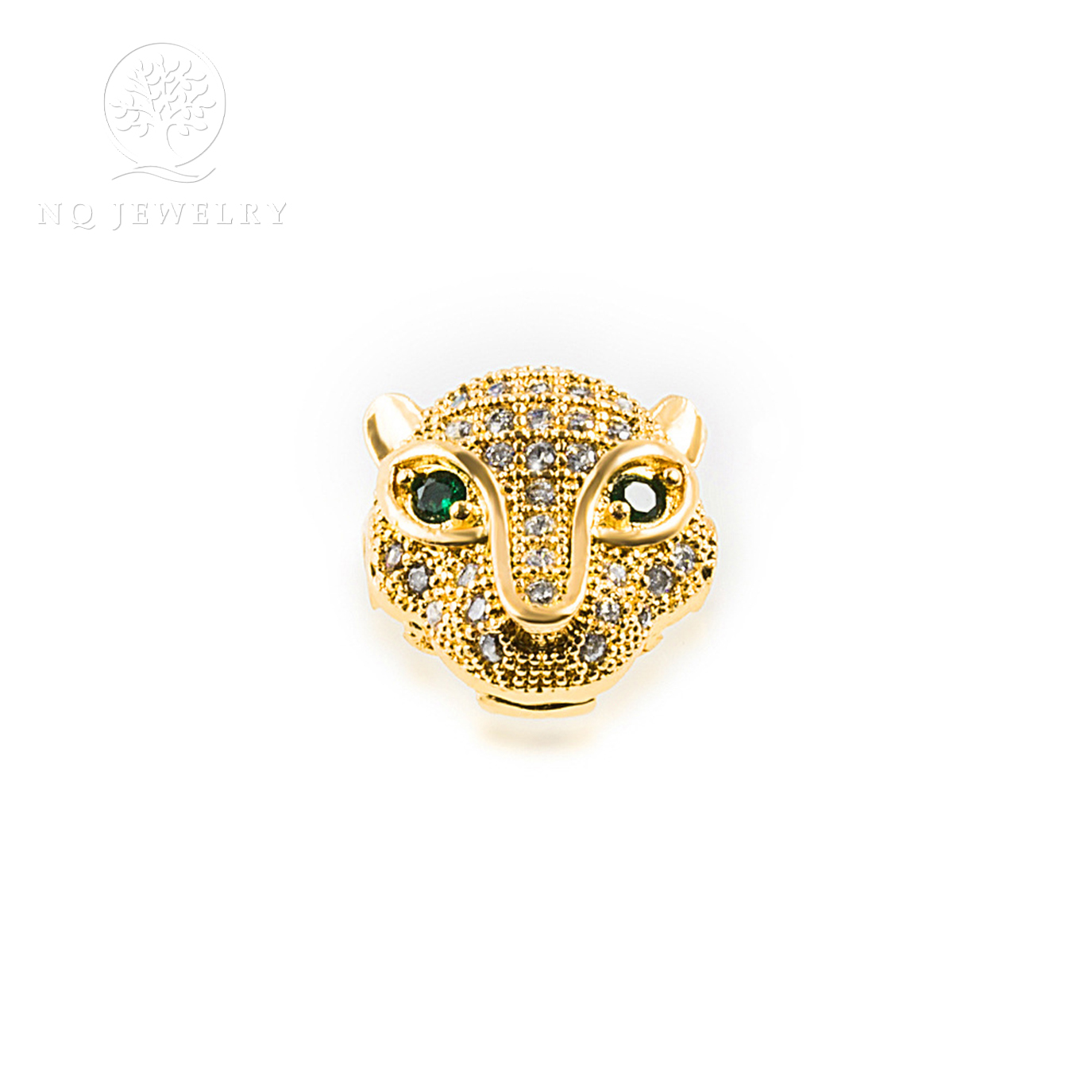 Charm đầu sư tử đính đá - NQ Jewelry