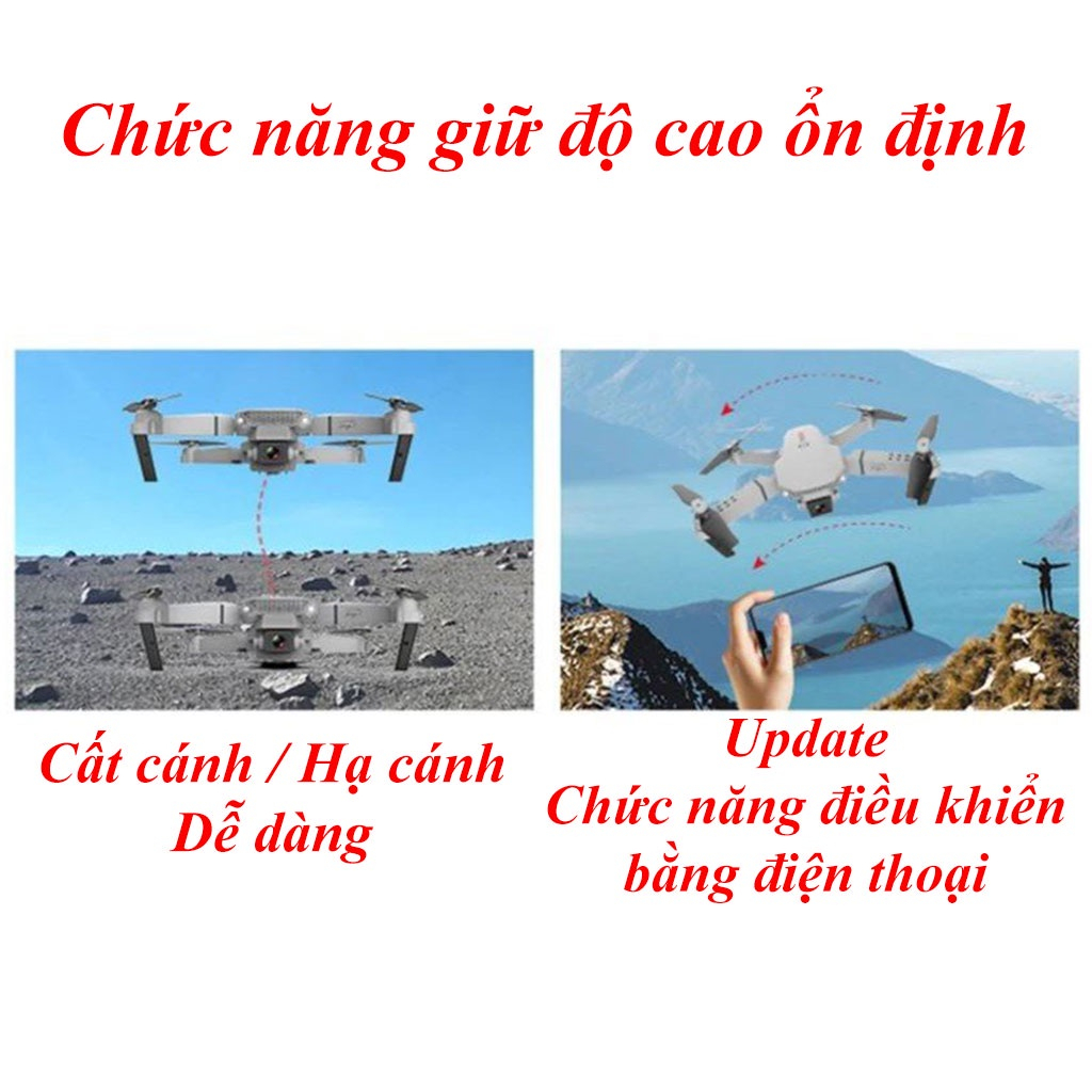 【Vận chuyển từ Hồ Chí Minh】Máy Bay Điều Khiển Từ Xa Flycam E88 Camera Quadcopter UAV Với Bản Nâng Cấp