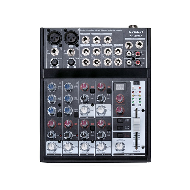 Mixer thu âm USB 10 cổng có effect Takstar XR-210FX