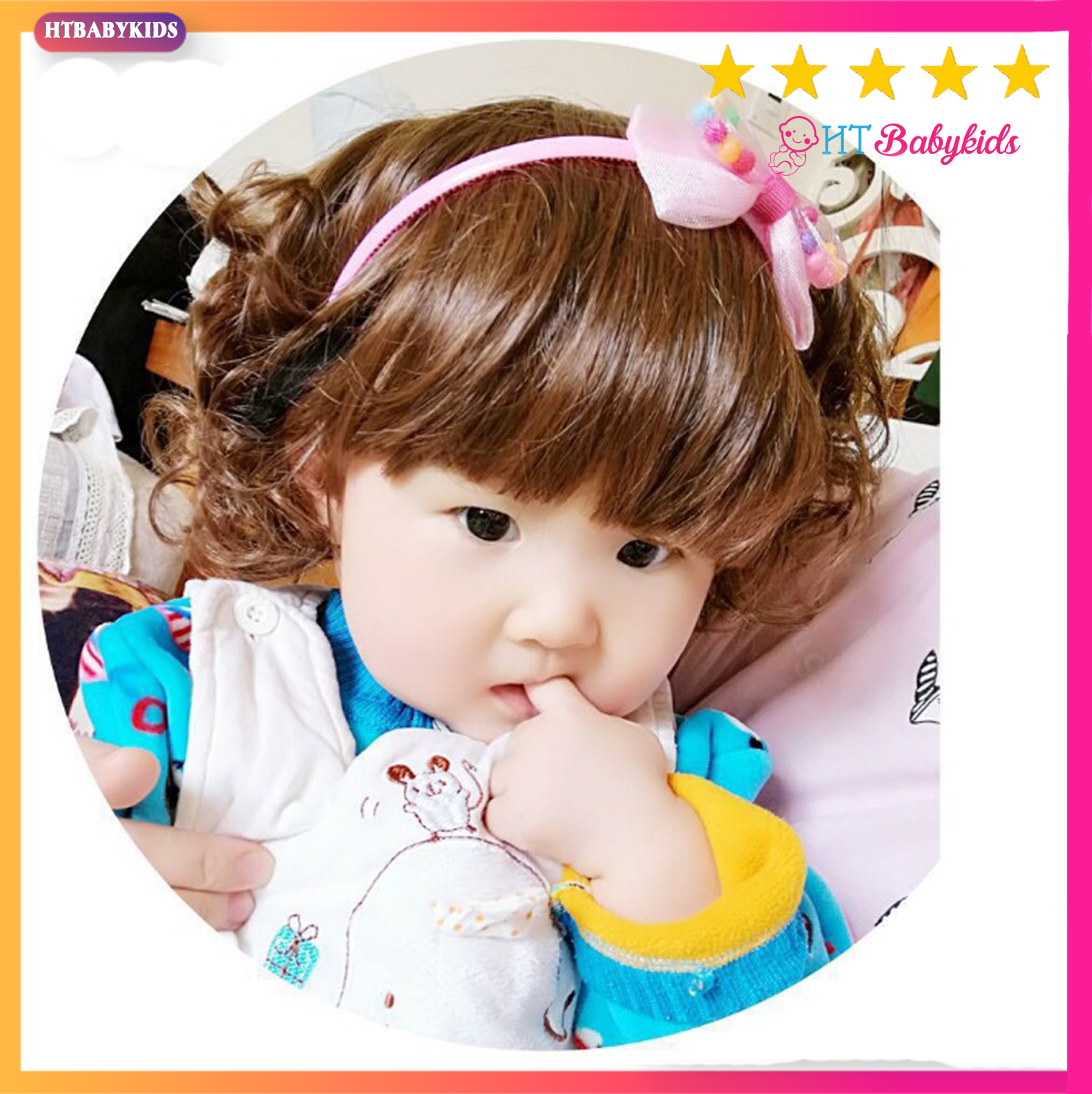 Bộ Tóc Giả Đội Đầu Siêu Dễ Thương Cho Bé Gái
