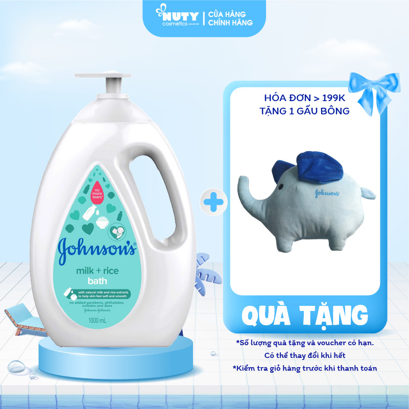 Sữa Tắm Johnson s Milk+Rice Baby Bath 1000ml