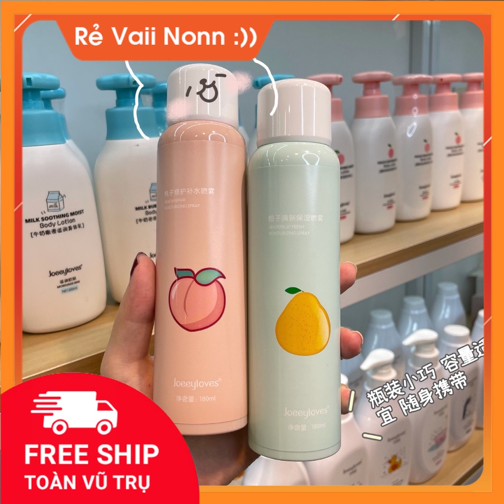 Xịt Khoáng Hoa Quả JOEEYLOVES 180g Cấp Ẩm , Dưỡng Da Mịn Màng , Se Khít Chân Lông, Kiềm Dầu