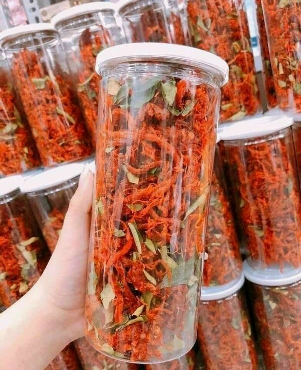 Khô bò sợi lá chanh hũ 500gr ( heo giã bò )