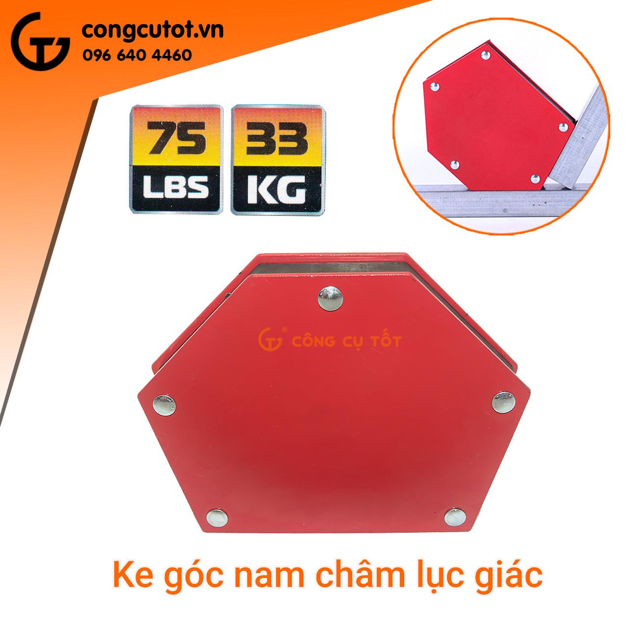 Bộ 2 ke góc nam châm đa giác 75Lbs