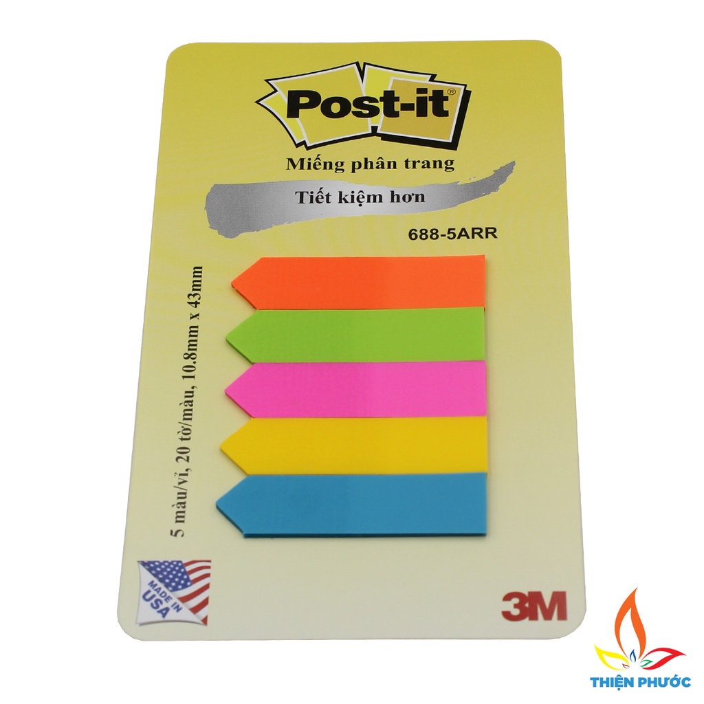 Note Paper 5 Colors Plastic Post It 3m Sukado Note3M
