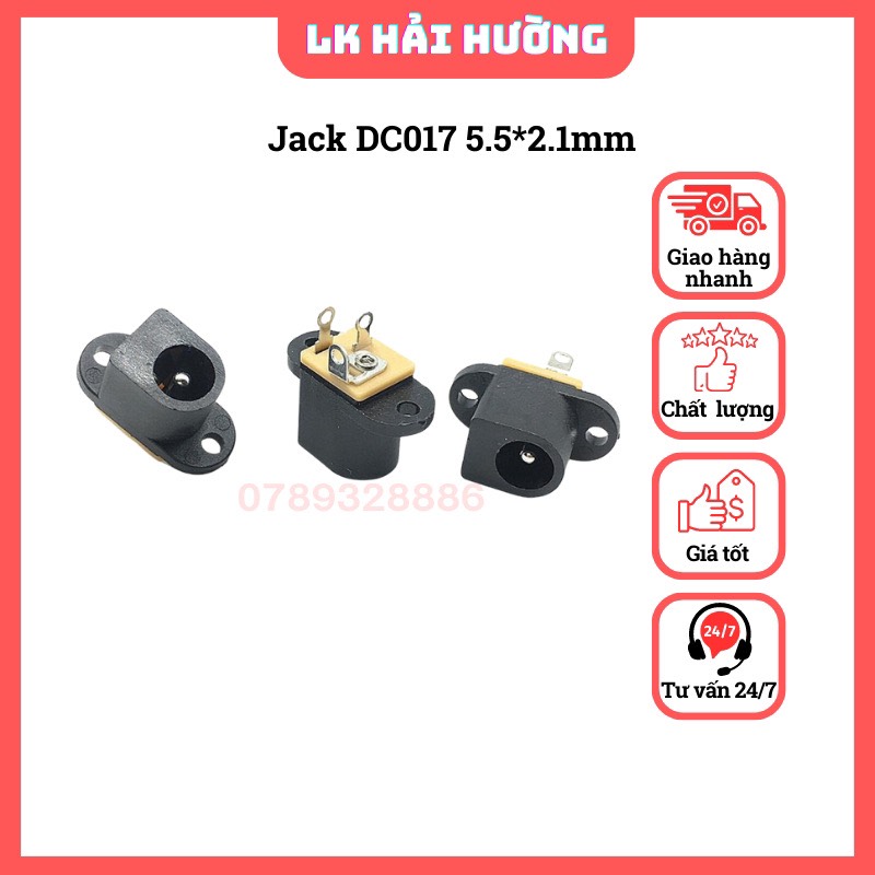 Jack nguồn DC 5.5*2.1mm, 5.5*2.5mm các loại