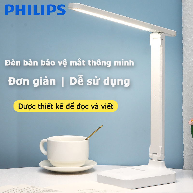 Philips Đèn Bàn Học LED USB Di Động Cao Cấp Có Thể Gập Hai Chỗ 03 Chế Độ