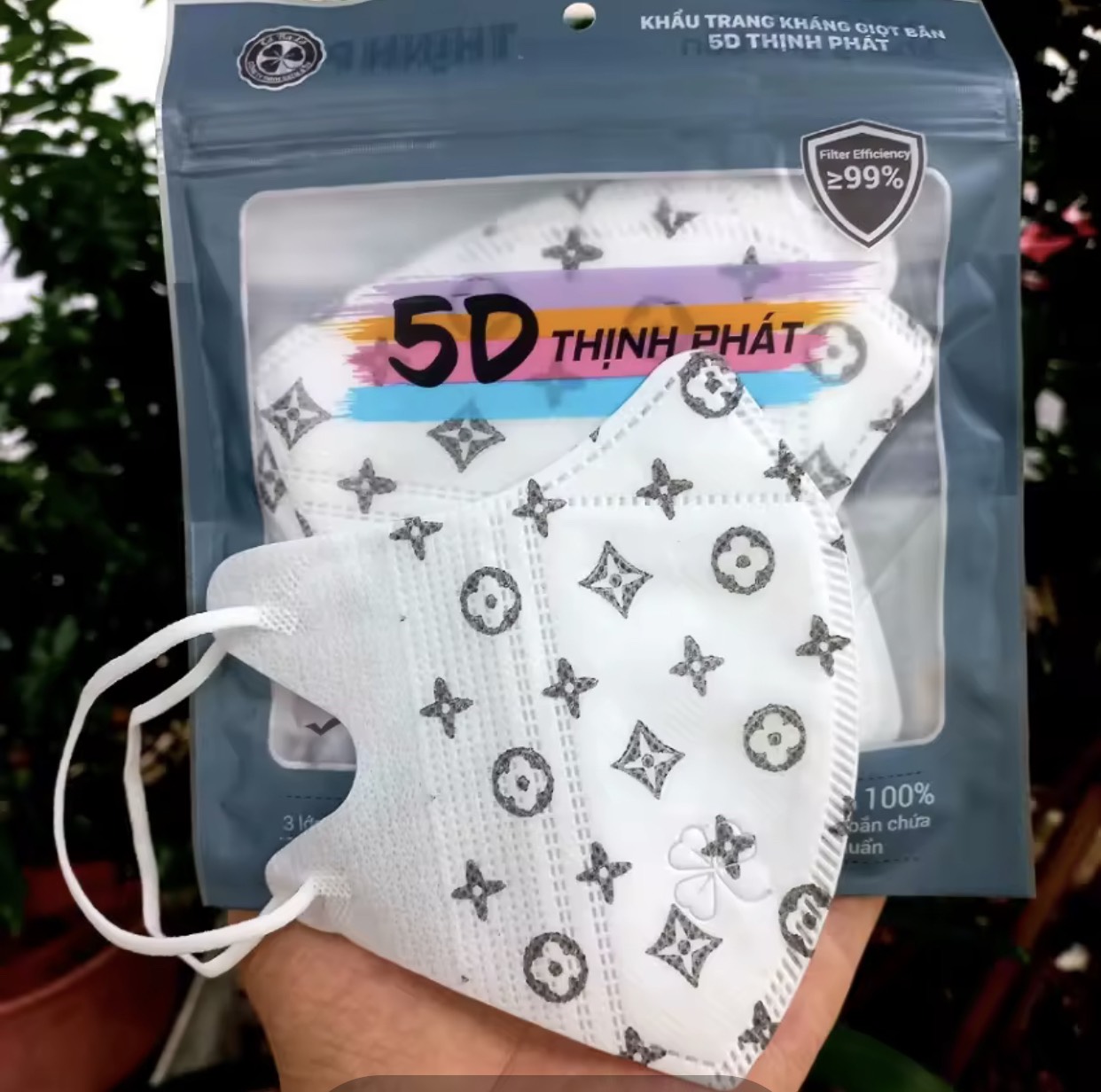 Thùng100 chiếc Khẩu trang 5D Mask Thịnh Phát 10 túi kháng khuẩn 10 chiếc/túi