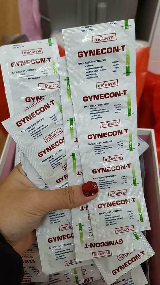 Combo 5 vỉ Viên đặt Phụ Khoa GYNECON Thái Lan (Hương Trà Xanh)