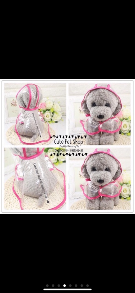 Áo mưa trong suốt cho cún mèo🐶😻