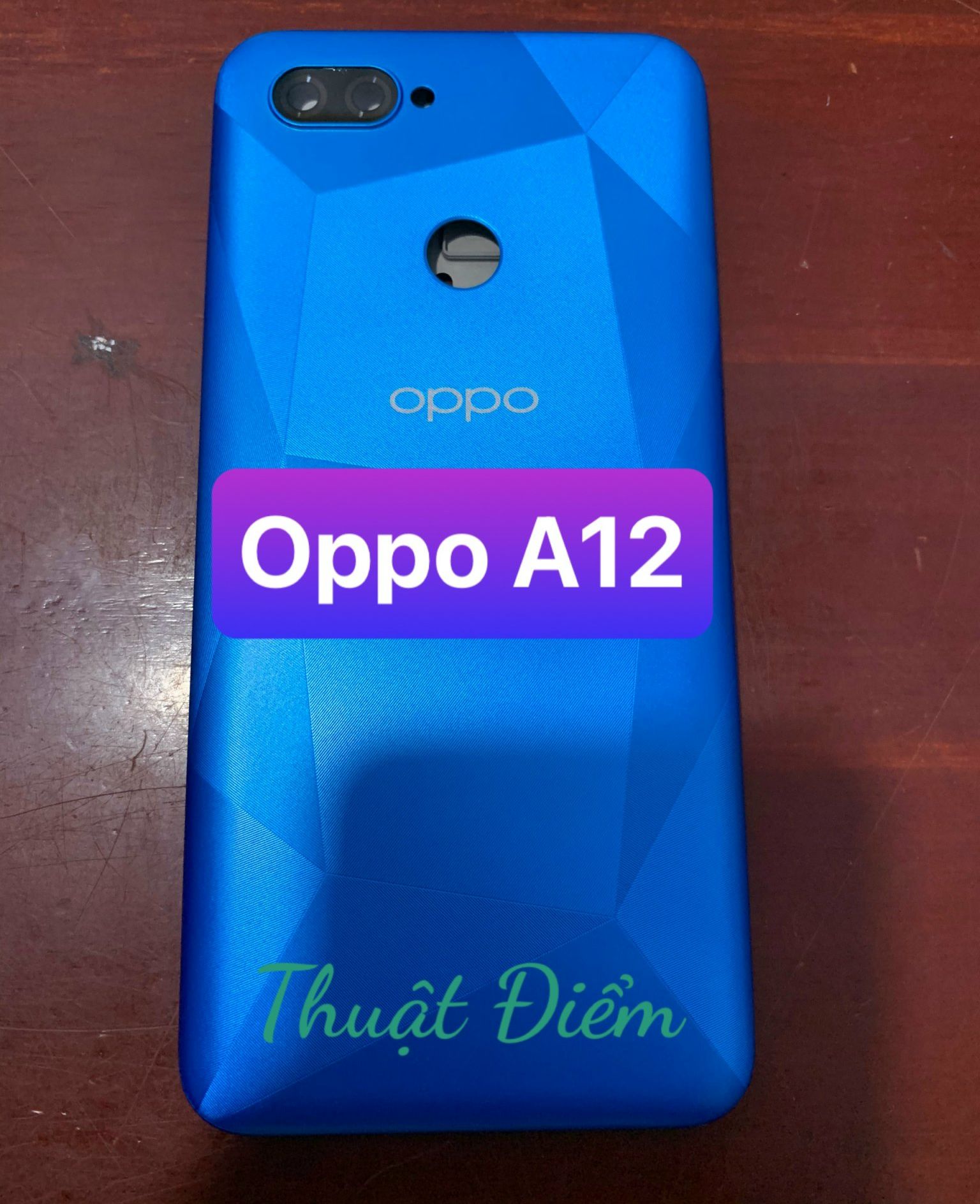 bộ xương vỏ oppo A12 (zin) kèm khay sim,phím,kính camera