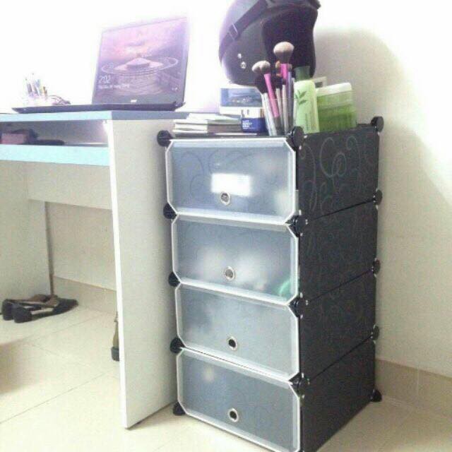 [HCM]tủ giày nhựa lắp ghép 4 ô