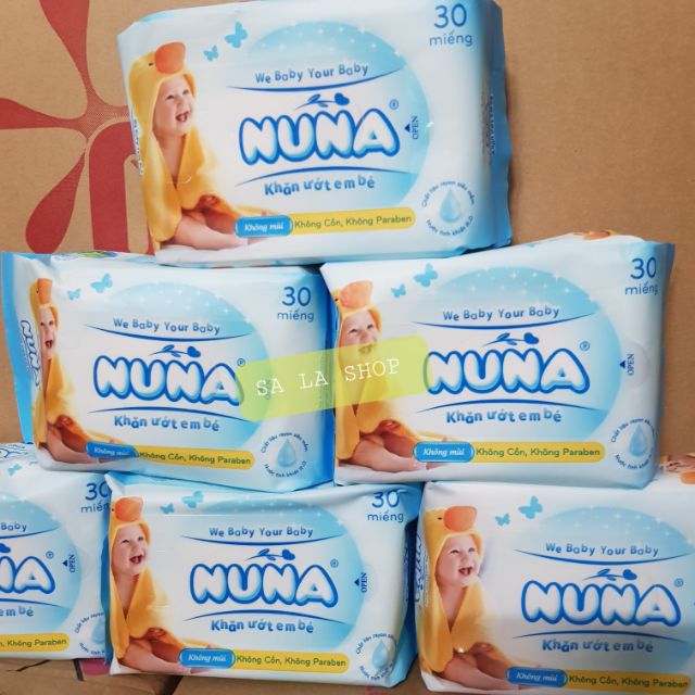 [HCM]Khăn ướt em bé NuNa gói 30 miếng