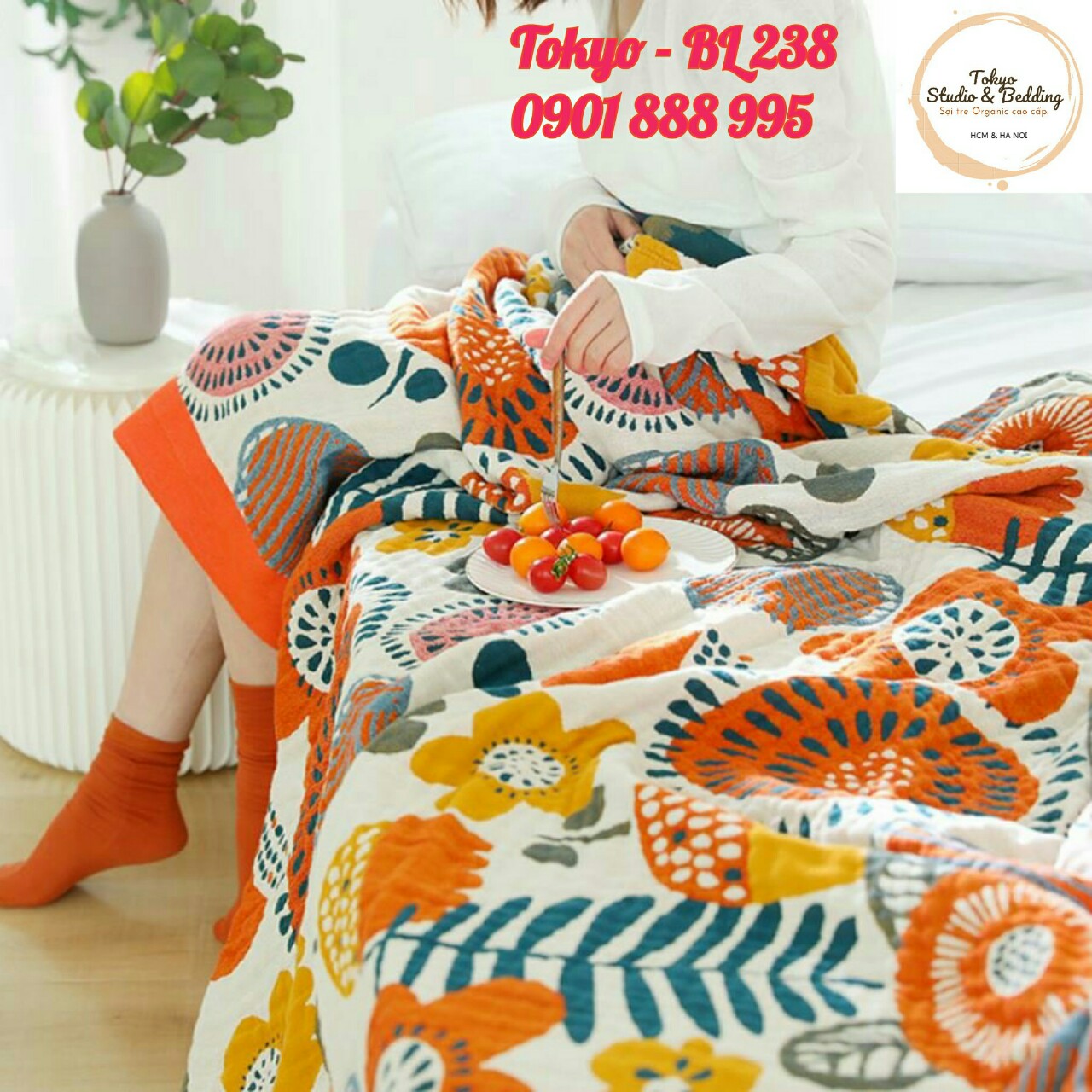 A28_Chăn Xô Organic Cotton Dòng Cao Cấp