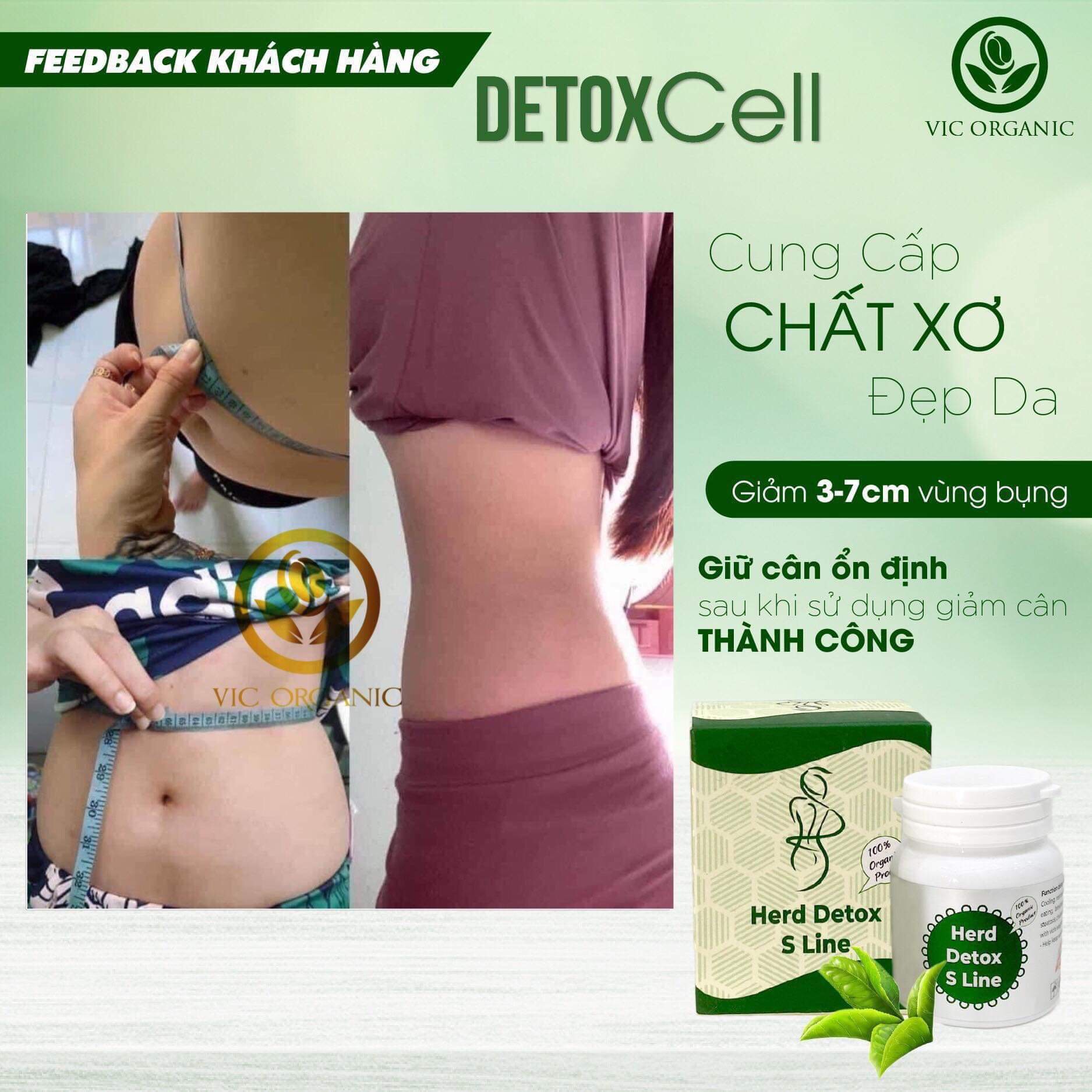[HCM]GIÃM CÂN DETOX S LINE + 1 VIT-C