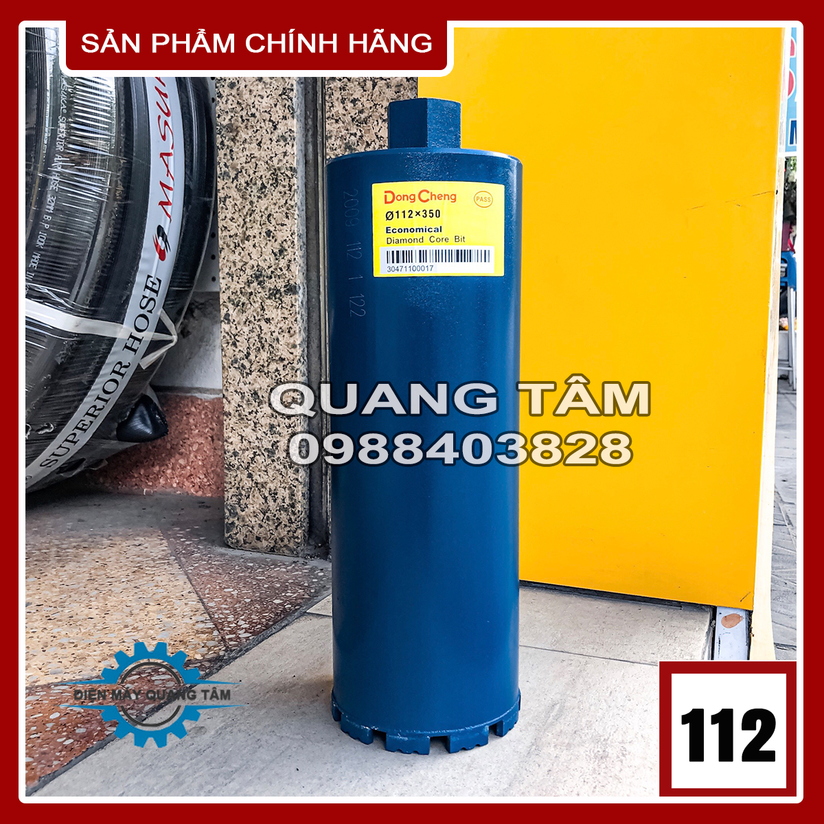 Mũi khoan rút lõi bê tông phi 112 x 350mm dongcheng