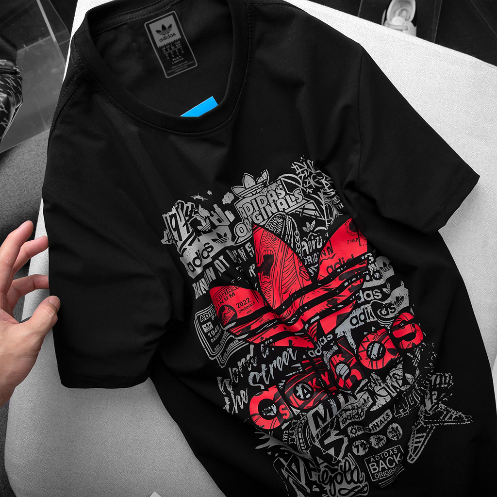 Áo Thun Adidas Nam Nữ Chính Hãng 100% Cotton Adidas Họa Tiết