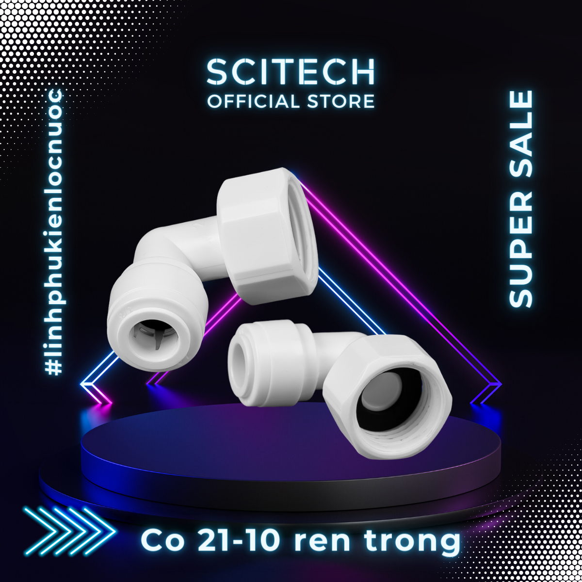 [HCM]Co cút nối nhanh ren trong 21 dây 10 dùng trong máy lọc nước (Combo 2 cái hoặc 5 cái) - Scitech Water