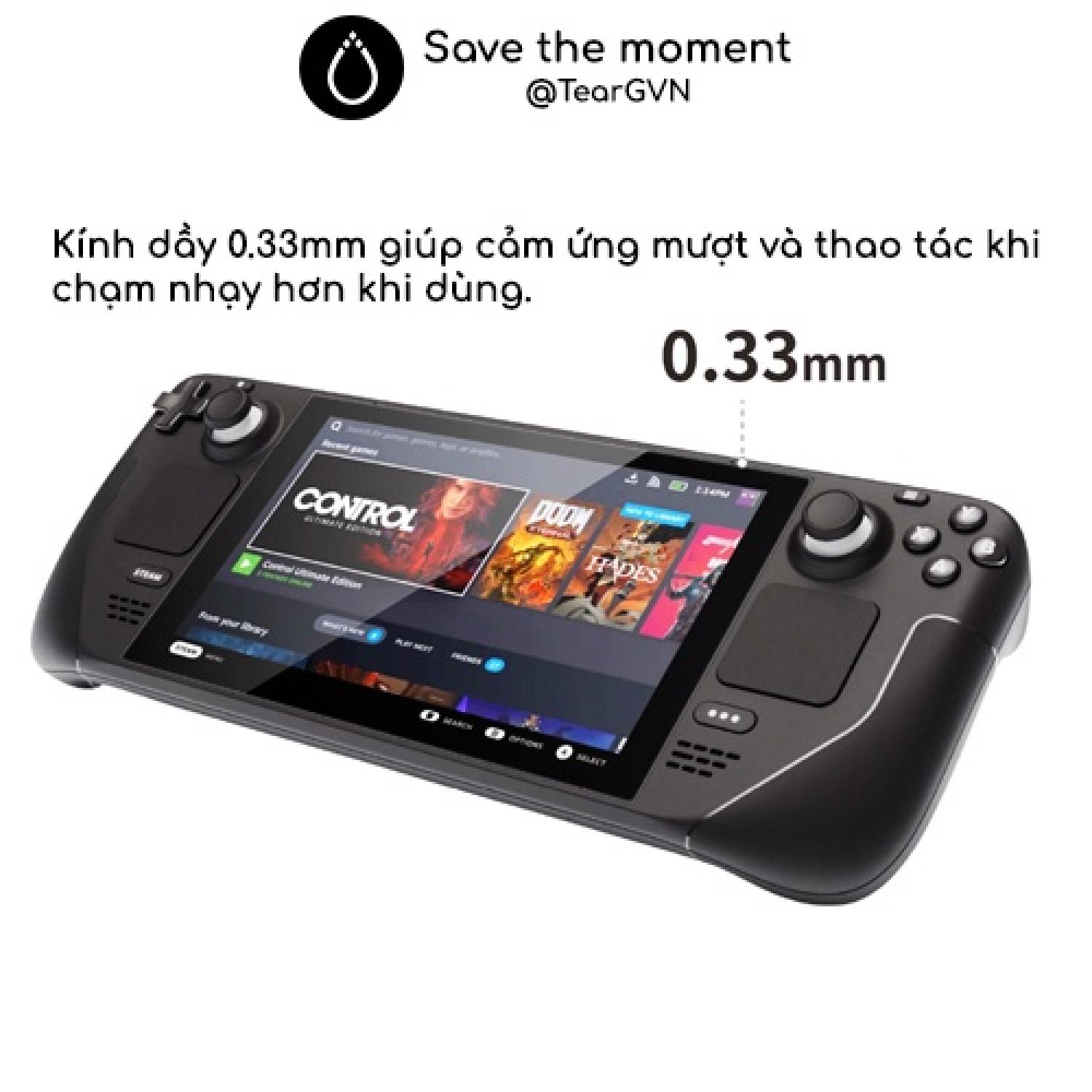 Kính cường lực PGTECH / IINE cho Steam Deck & OLED
