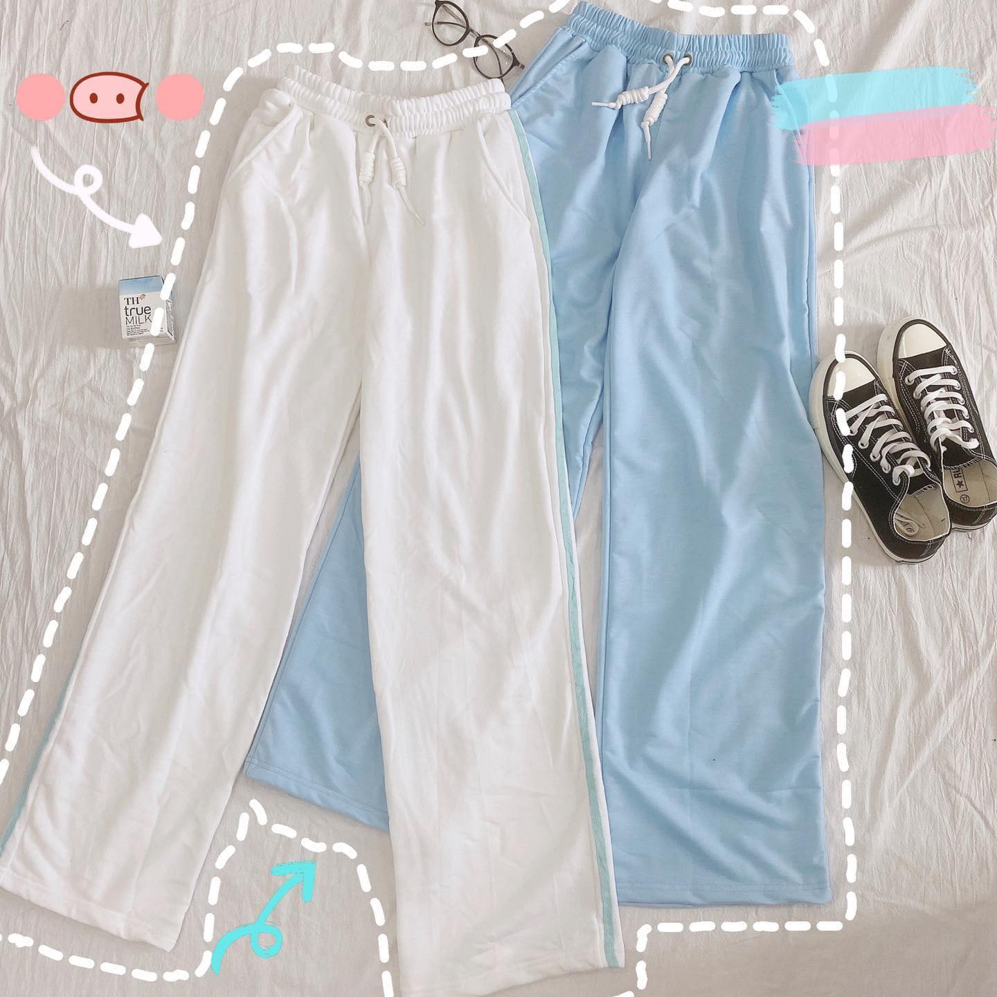 [UnisexStore] QUẦN THUN 3 LINE ỐNG RỘNG UNISEX