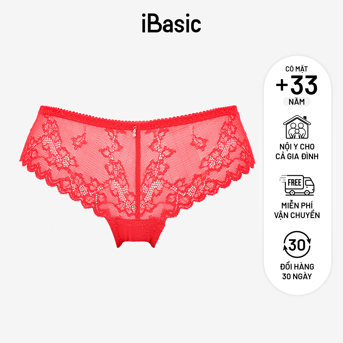 Quần lót nữ ren bikini ibasic panw135