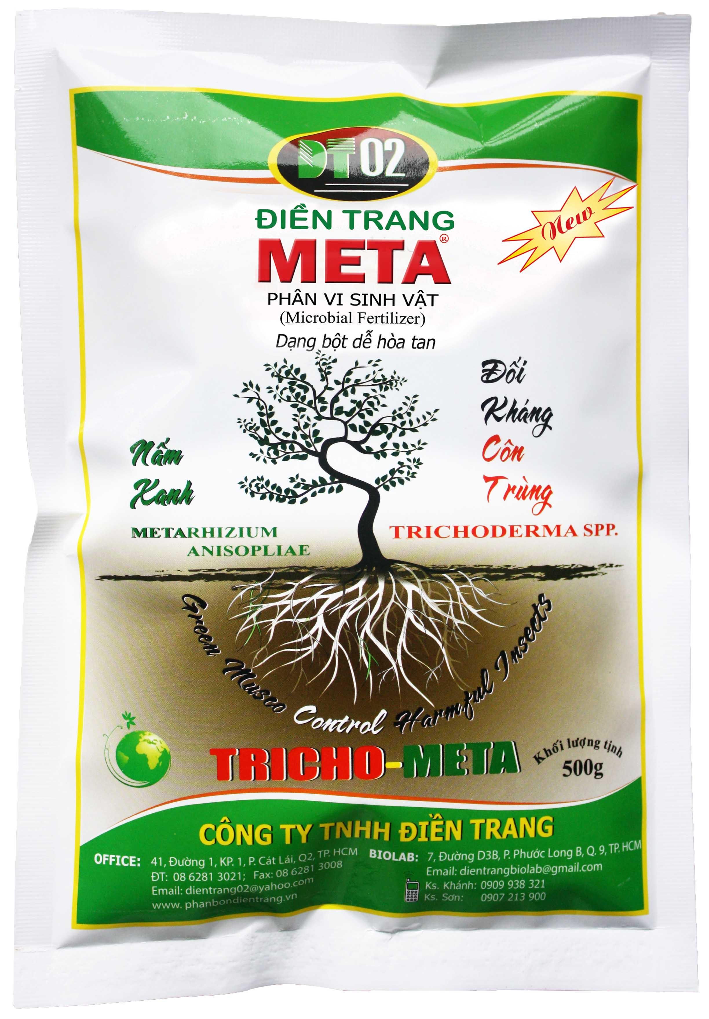 Metarhizium anisopliae rooting simulation and protect platns away insects (DIEN TRANG TRICHO META 500G)