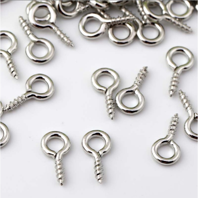 Khoen sắt ren nhọn, vít mắt cừu, móc ren nhọn cho các bạn làm đồ thủ công, móc khóa, DIY