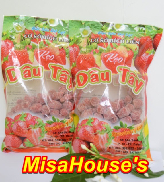 Bộ 2 gói kẹo dâu tây Đà Lạt loại 200g