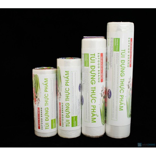 Cuộn túi đựng thực phẩm an toàn Eufood, chất liệu nilon dẻo trong suốt, không mùi, không chất độc hại, đảm bảo an toàn cho sức khỏe người sử dụng