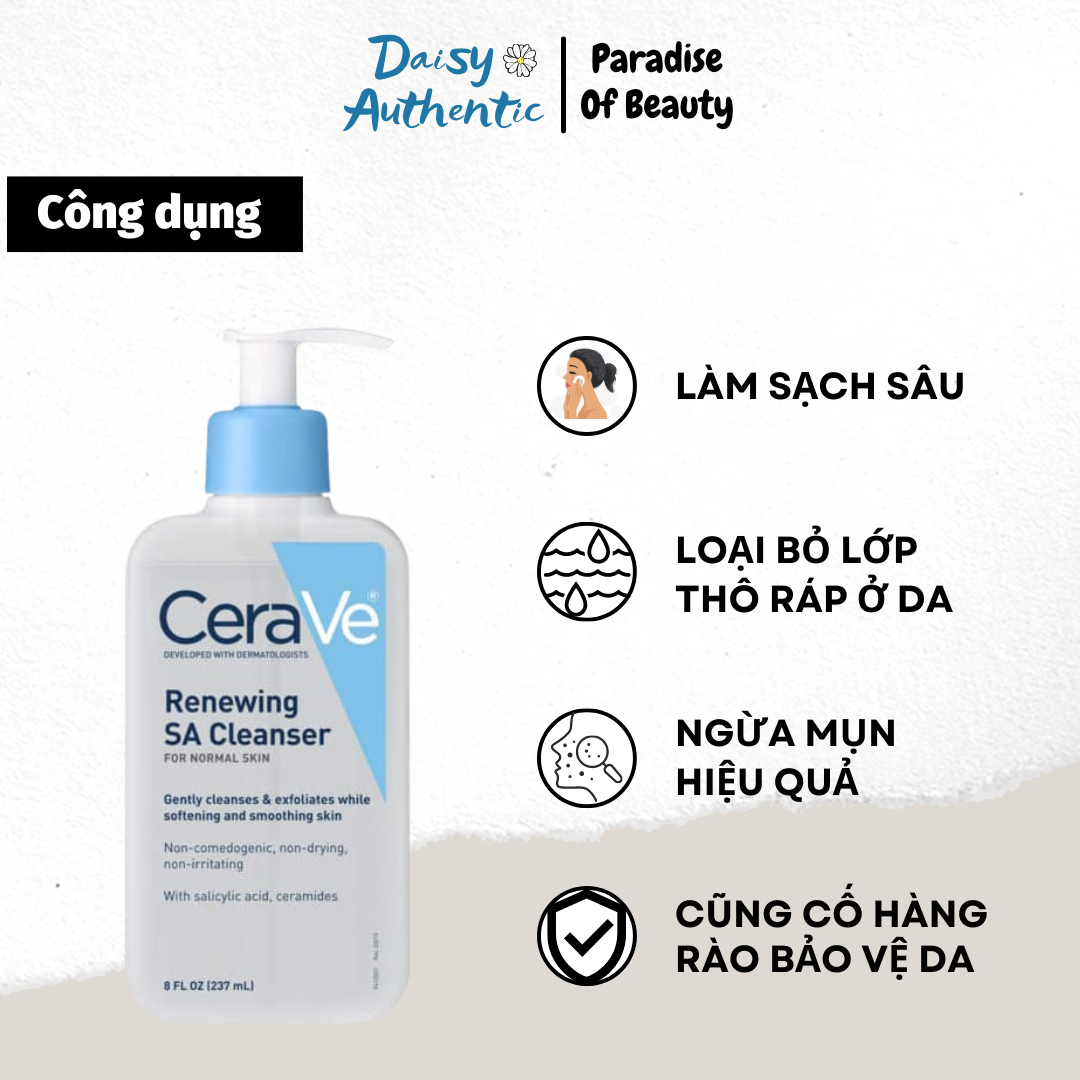 Sữa Rửa Mặt CERAVE Cleanser Da Dầu Da Khô 236ml 473ml
