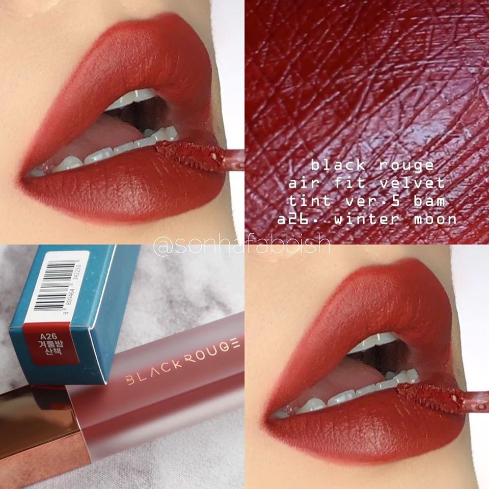 Son Kem Lì Black Rouge Air Fit Velvet Tint Ver 5: Night Series