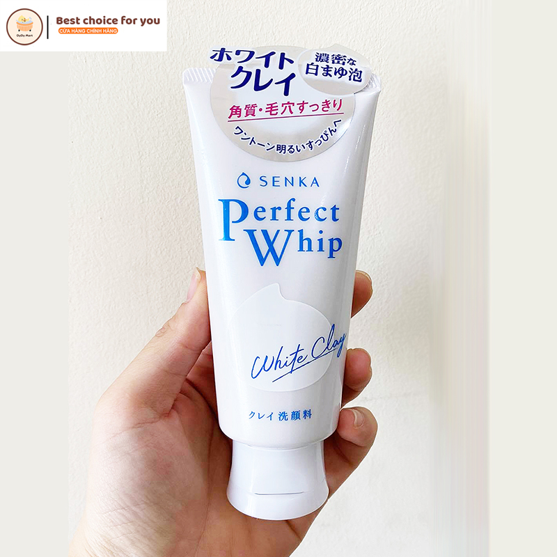 Sữa rửa mặt tạo bọt chiết xuất đất sét trắng Senka Perfect White Clay 120g