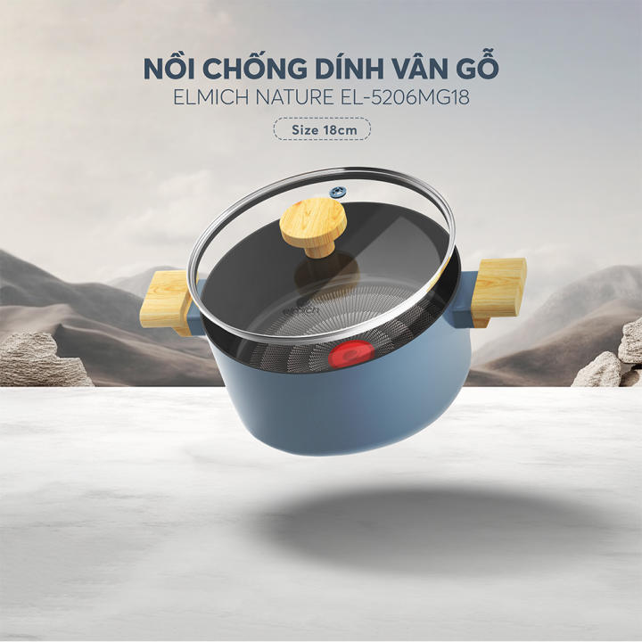 (Chỉ 25-29.10)Nồi chống dính vân gỗ Elmich Nature…