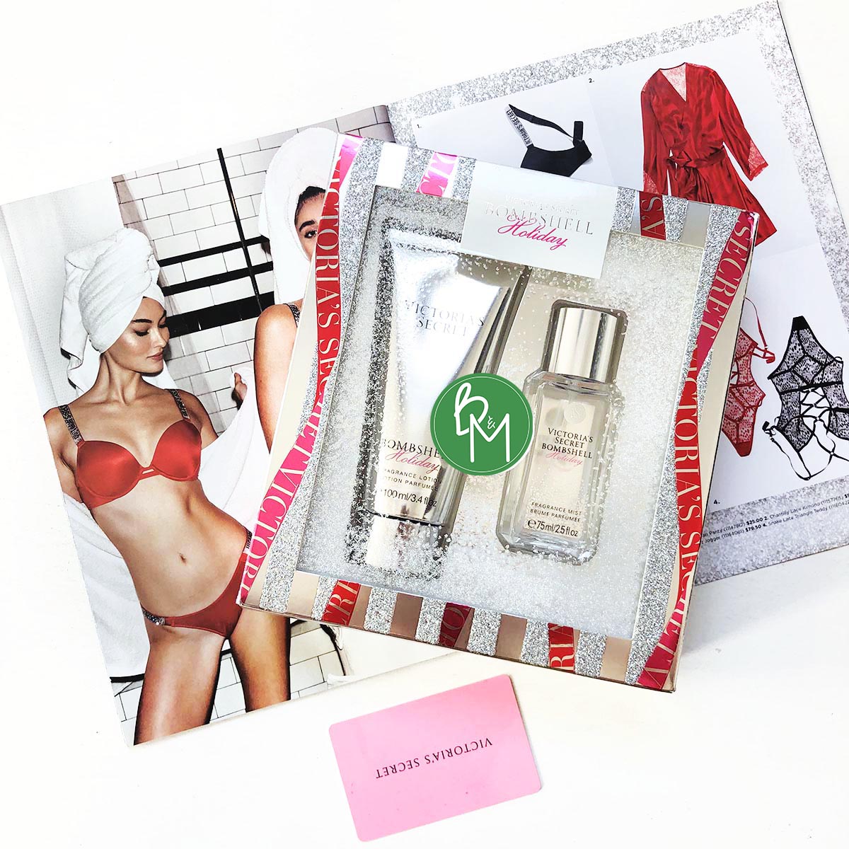 Bộ nước hoa và dưỡng thể victorias secret limited edition bombshell holiday - victorias secret