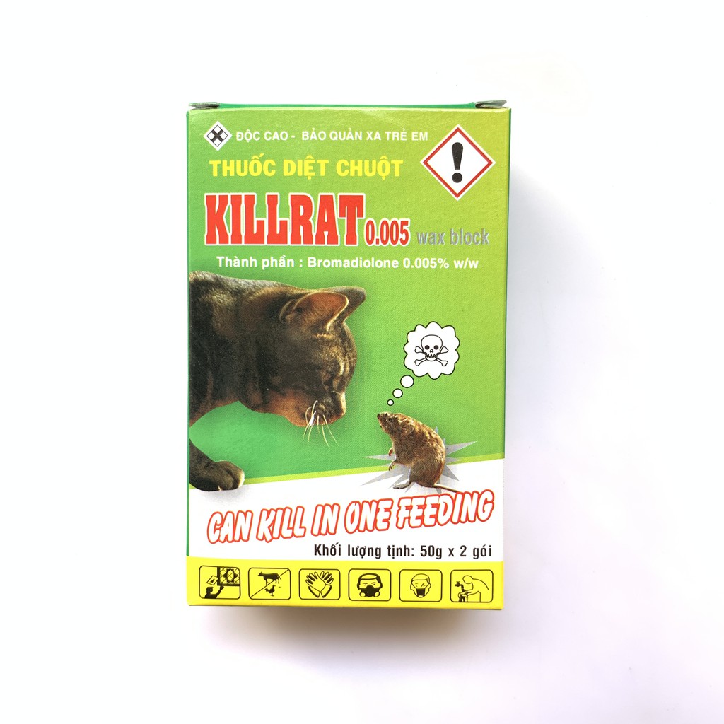 Thuốc Diệt Chuột Killrat Thế Hệ Mới 0.005% Gói 40Gr