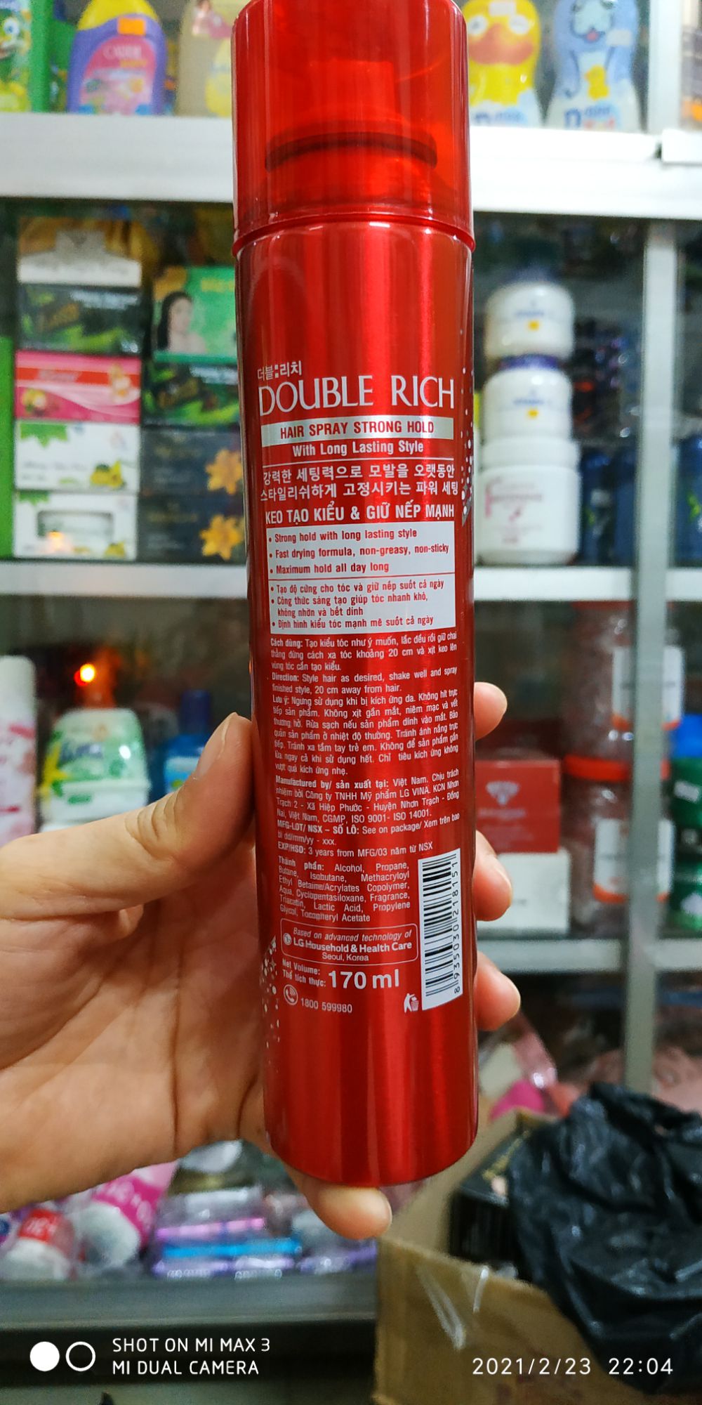 Keo Tạo kiểu và giữ nếp mạnh Double Rich 170ml