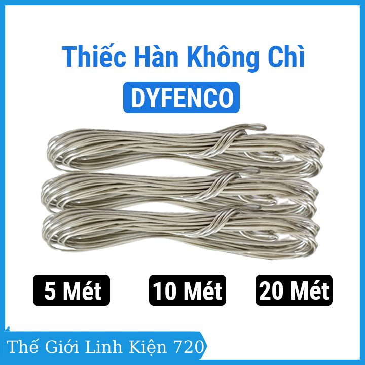 Thiếc hàn không chì dyfenco hàng đài loan đường kính dây 1.0mm sợi 5m/10m/20m