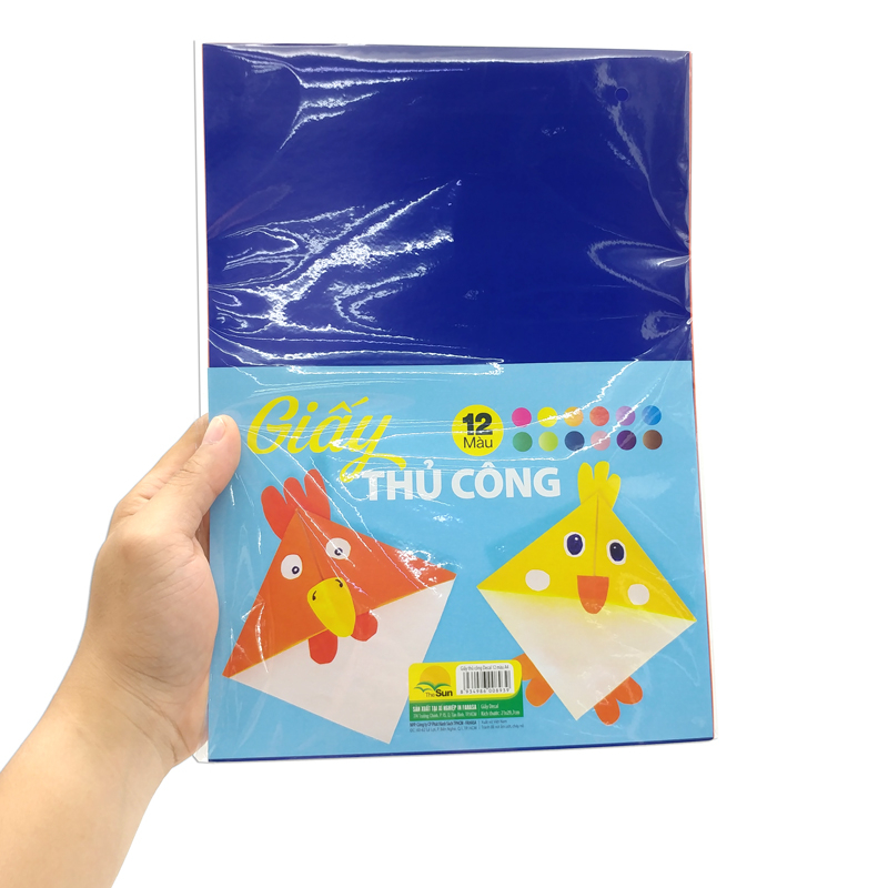 Giấy Thủ Công Decal 12 Màu A4 - The Sun