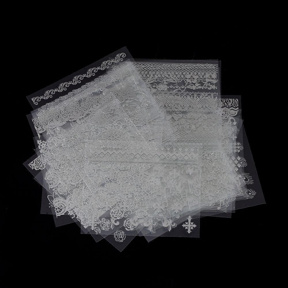 Set 30 Sticker 3D Màu Vàng / Bạc Dán Móng Nghệ Thuật