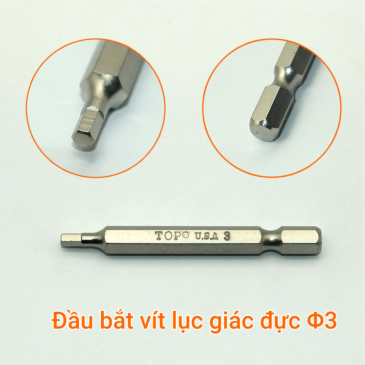 Đầu bắt vít lục giác đực TOP dài 65mm