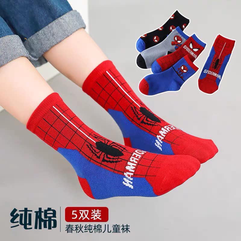 Sét 10 đôi tất siêu nhân cao cổ cho bé