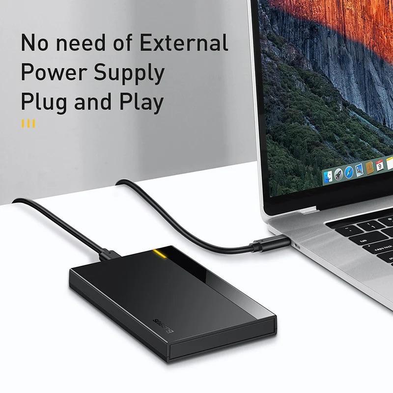 Box ổ cứng rời HDD Baseus Full Speed Series 2.5″ Enclosure (USB 3.0 Adapter Type C 3.1 HDD Box)